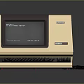 Vintage Electronic Appliance Retro Laptop With Screen Keyboard And Portable Design