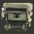 Vintage Green Imperial Typewriter With Classic Design And Metal Keyboard Components