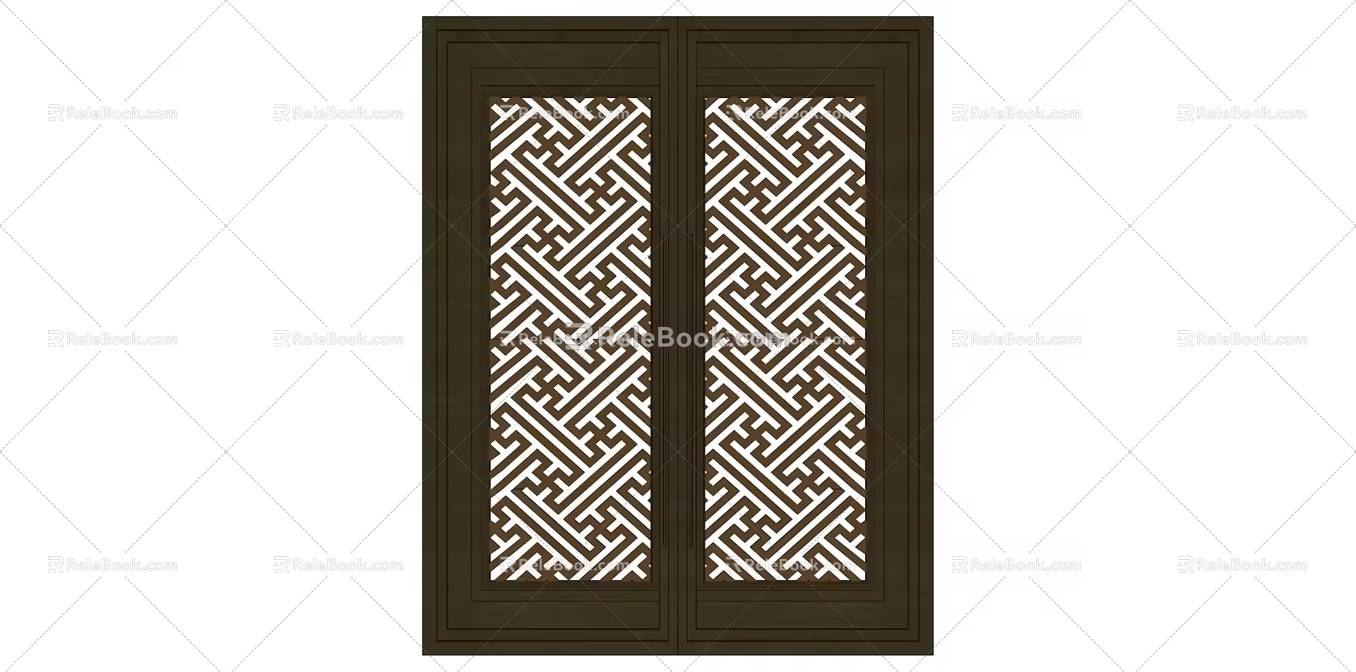 New Chinese Style Gate Villa Gate 3d model