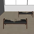 Modern sofa stool 3d model