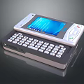 Modern Handheld Digital Device Featuring Color Screen and Integrated Physical Keyboard 3d model
