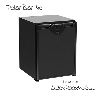 Modern Kitchenware Refrigerator Minibar Storage Metal Black 3d model