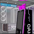 Yu Jian Chao Modern Arcade Interior With Neon Lights Pink Blue Decor And Claw Machines