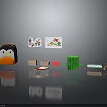 Colorful Children's Life Supplies With Penguin Backpack Stickers Building Blocks And Small Toys