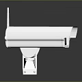 White Outdoor Mounted Surveillance Camera With Wireless Antenna And Projection Lens