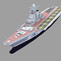 Kiev-class aircraft carrier 3d model