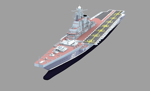 Kiev-class aircraft carrier 3d model