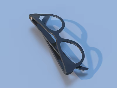 Black Eyeglasses Daily Living Essential With Modern Design For Daily Use 3d model