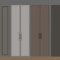 Modern Interior Hinged Doors In Multiple Colors With Metal Handles Design 3d model