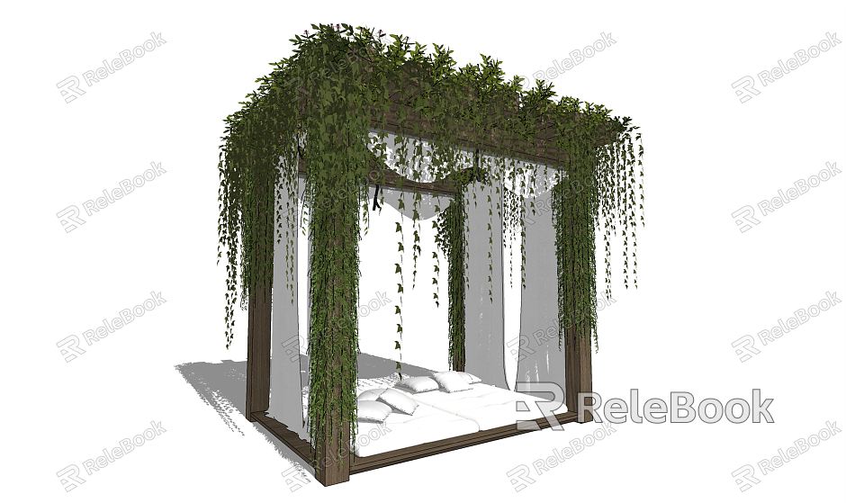 Modern Corridor Frame Corridor Special-shaped Frame Rest Frame Flower Frame Gazebo Structure model