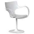Sleek Minimalist Dining Chair With Curved Armrests Gray Upholstered Seat And Metal Legs