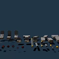 Modern Piping System Package 3d model