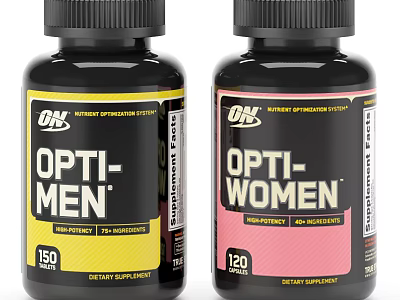 OPTI MEN and OPTI WOMEN Medical Devices Essential Nutrition System Dietary Supplement Tablets 3d model