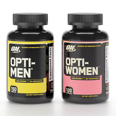 OPTI MEN and OPTI WOMEN Medical Devices Essential Nutrition System Dietary Supplement Tablets 3d model
