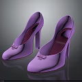 Stylish Feminine Pink High Heels with Bow Detail and Stiletto Heel Design