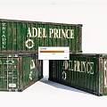 Green Adel Prince Container Building With Stacked Modular Structure Design 3d model