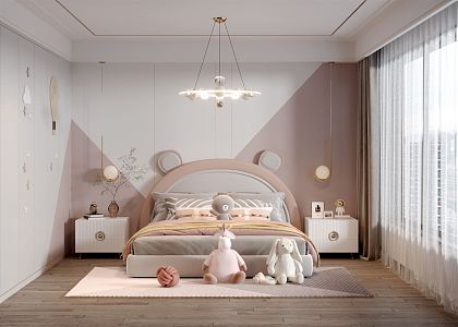 Modern Children's Room Girls Children's Room 3d model