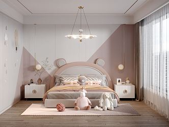 Modern Children's Room Girls Children's Room 3d model