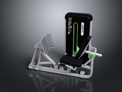 Home Fitness Equipment Leg Press Machine with Black White Ergonomic Design for Home Gym 3d model