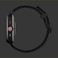 Practical Daily Life Watch With Black Dial Silicone Strap Breathable Holes And Silver Bezel