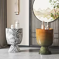 New Chinese style side several side several combination 3d model