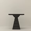 Modern Black Side Table with Textured Design and Layered Structure for Living Room 3d model