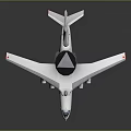 White Military Aircraft With Radar Dome And Red Star Emblem