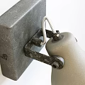 Modern Industrial Wall Sconce With Metal Base And White Shade For Home Lighting