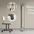 Modern Floor Lamp Metal Floor Lamp Cross Optical Axis Optical Axis Floor Lamp Chair Mazar Lamp 3d model