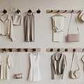 Wall Mounted Hooks Organizing Clothes Accessories Bags Hats Dresses And Sweaters For Home Storage