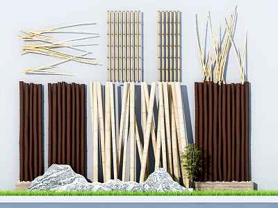 modern bamboo stem 3d model