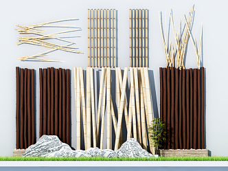 modern bamboo stem 3d model