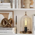 Decorative Ornament Set for Living Room Shelf with Books Woven Vase and Pen Holder