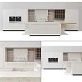 Modern Kitchen Cabinets Design With Island And Appliances 3d model