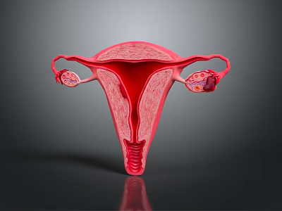Detailed Anatomical Structure of Female Reproductive System Including Uterus Fallopian Tubes and Ovaries 3d model