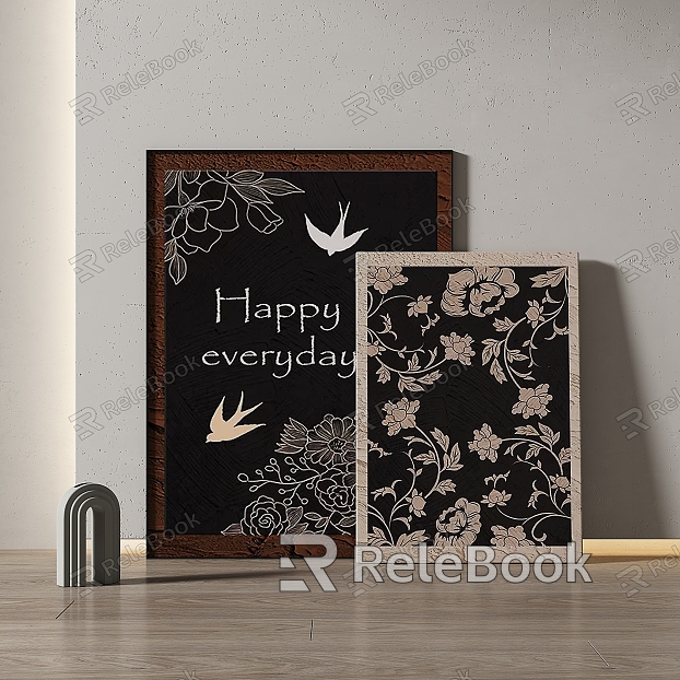 Simple medieval decorative painting model