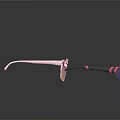 Stylish Pink And Black Sunglasses With Bow Decoration And Gradient Dark Lenses