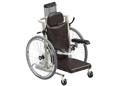 Medical Equipment Manual Wheelchair with Comfortable Seating Padded Backrest Armrests Sturdy Frame Large Rear Wheels 3d model