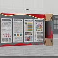 Anti Drug Education Exhibition Hall Entrance With Red Banners And Glass Doors