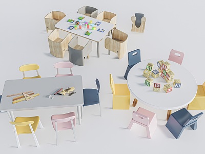 Modern Children's Tables and Chairs Children's Furniture model