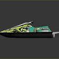 Colorful Stylish Yacht With Graphic Patterns
