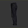 Man Wearing Dark Straight Leg Jeans With Pocket And Zipper