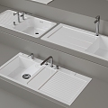 Bathroom basin integrated basin ceramic basin 3d model