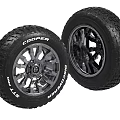 Cooper Discoverer STT PRO Tires With Black Rims And Silver Spokes