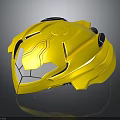 Futuristic Yellow Astronaut Helmet With Modern Aerodynamic Structure For Space Missions