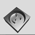 Metal Square Base With Circular Groove Cylindrical Protrusions And Curved Component