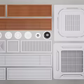 Modern Air Conditioner Vents In Various Styles With Wooden And White Grille Designs