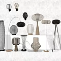New Chinese style lamp combination wall lamp table lamp floor lamp combination 3d model