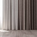 Light Filtering And Opaque Curtains In Gradient Colors 3d model