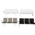 Public Chairs With Metal Frame Multi Seat Design For Waiting Areas